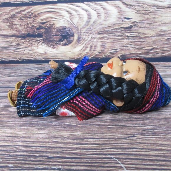 Mexican Mayan Aztec 7" Plastic/Vinyl Doll - Vintage - Picture 6 of 6